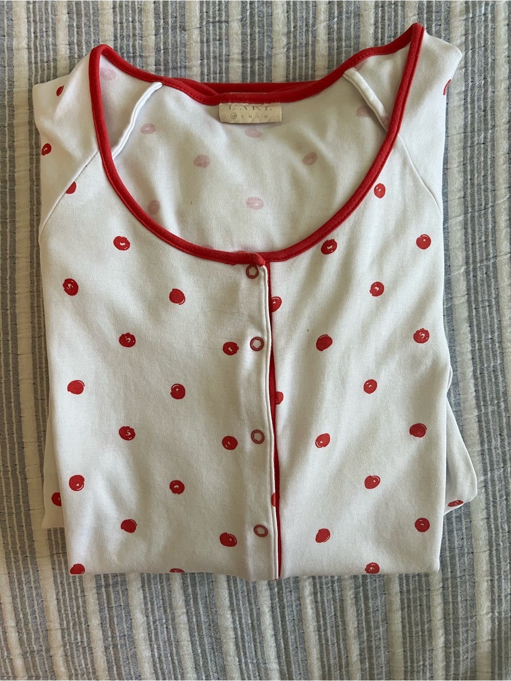 Lake Pajamas red dot maternity long/long set, size XS